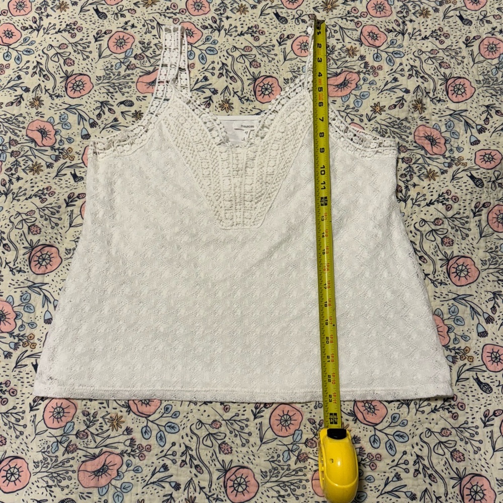 Maurices White Lace Camisole Top
